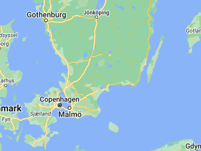Map showing location of Lönsboda (56.4, 14.31667)