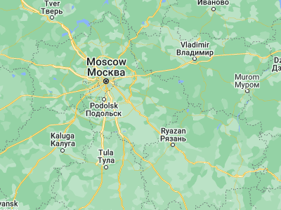 Map showing location of Lopatinskiy (55.34101, 38.72366)