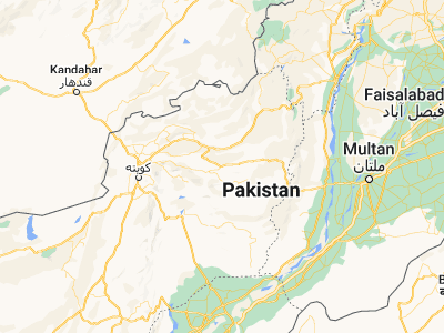 Map showing location of Loralai (30.37053, 68.59798)