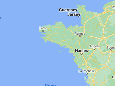 Map showing location of Lorient (47.75, -3.36667)