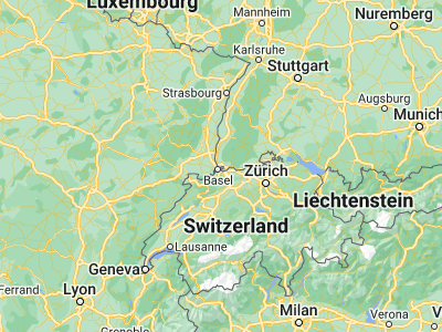 Map showing location of Lörrach (47.61497, 7.66457)
