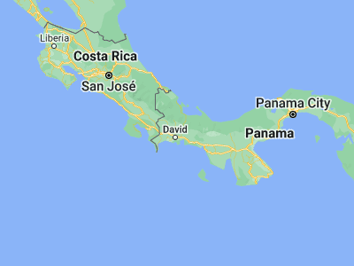 Map showing location of Los Anastacios (8.53333, -82.41667)