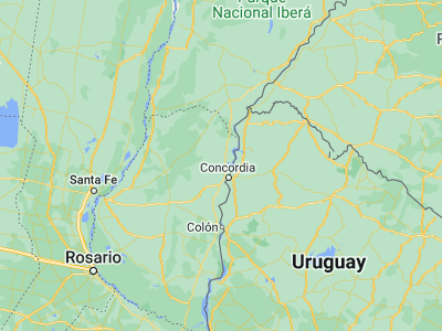 Map showing location of Los Charrúas (-31.17548, -58.18774)