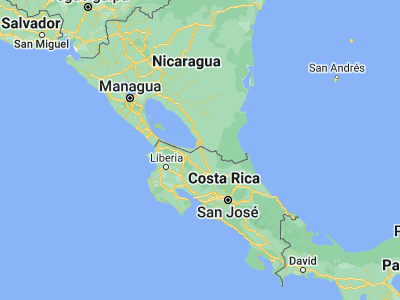 Map showing location of Los Chiles (11.03333, -84.71667)