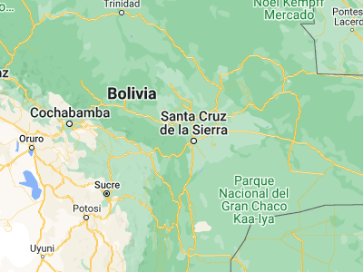 Map showing location of Los Negros (-17.73333, -63.43333)
