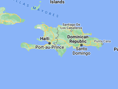 Map showing location of Los Ríos (18.52131, -71.59106)