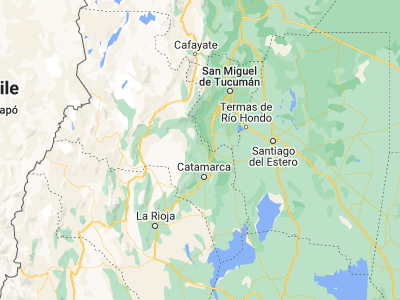 Map showing location of Los Varela (-27.95482, -65.8655)