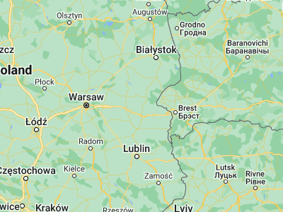 Map showing location of Łosice (52.21129, 22.71801)