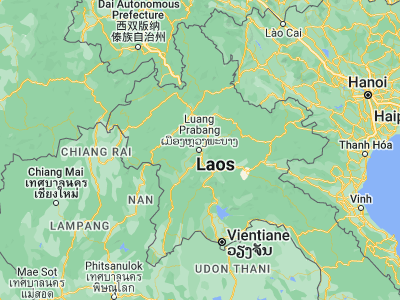 Map showing location of Louangphabang (19.88556, 102.13472)