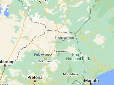 Map showing location of Louis Trichardt (-23.04385, 29.90319)