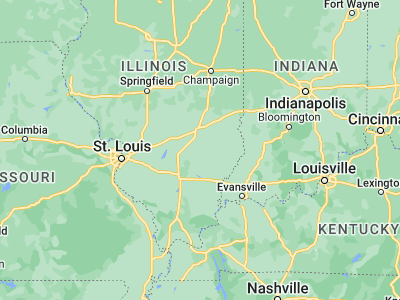 Map showing location of Louisville (38.77227, -88.50255)