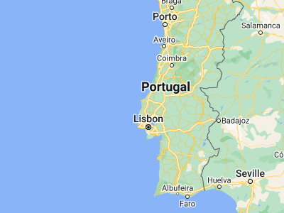 Map showing location of Lourinhã (39.23333, -9.31667)