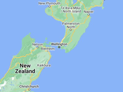 Map showing location of Lower Hutt (-41.21667, 174.91667)