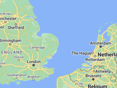 Map showing location of Lowestoft (52.4752, 1.75159)