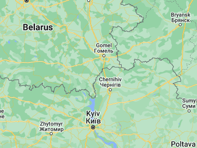 Map showing location of Loyew (51.9458, 30.7953)