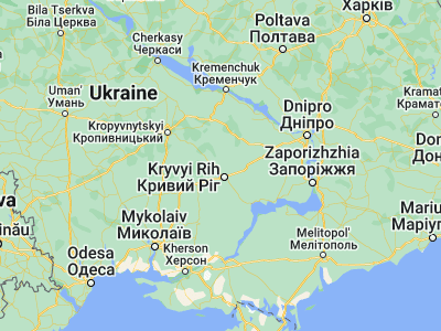 Map showing location of Lozuvatka (48.0571, 33.28581)