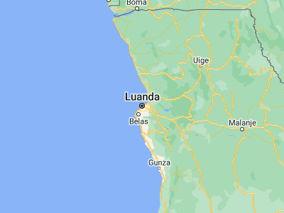 Map showing location of Luanda (-8.83682, 13.23432)
