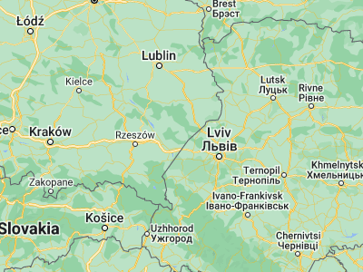 Map showing location of Lubaczów (50.157, 23.12339)
