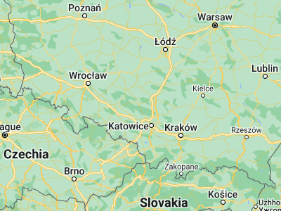 Map showing location of Lubliniec (50.66897, 18.6844)