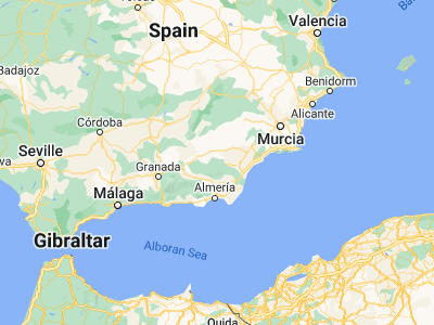 Map showing location of Lúcar (37.40035, -2.42496)