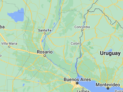 Map showing location of Lucas González (-32.3843, -59.53013)