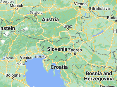 Map showing location of Luče (46.35611, 14.74667)