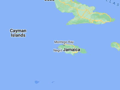 Map showing location of Lucea (18.45095, -78.17356)