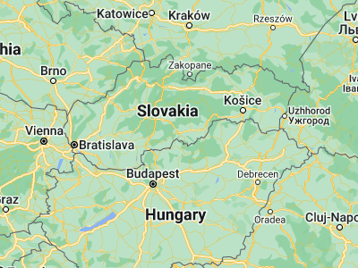 Map showing location of Lučenec (48.33249, 19.66708)