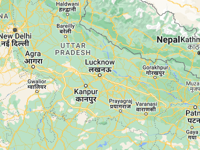 Map showing location of Lucknow (26.83928, 80.92313)