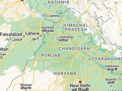 Map showing location of Ludhiāna (30.90015, 75.85229)
