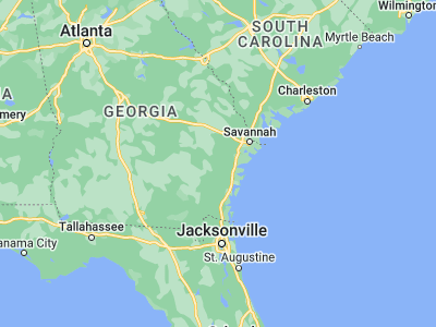 Map showing location of Ludowici (31.70799, -81.74234)