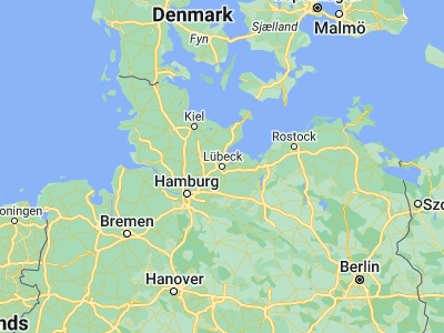 Map showing location of Lübeck (53.86893, 10.68729)