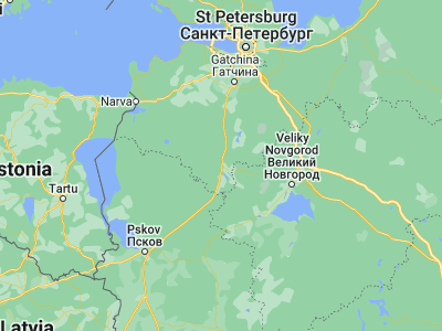 Map showing location of Luga (58.73722, 29.84528)