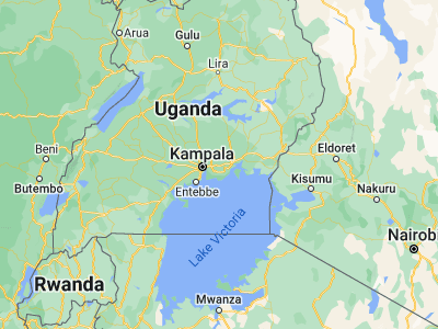 Map showing location of Lugazi (0.37722, 32.91972)