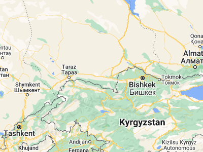 Map showing location of Lugovoy (42.94196, 72.76098)