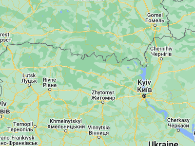Map showing location of Luhyny (51.08202, 28.40057)
