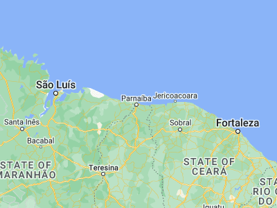 Map showing location of Luís Correia (-2.87917, -41.66694)