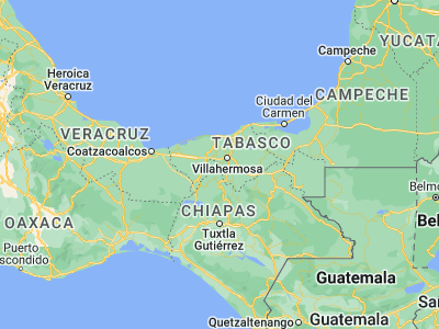 Map showing location of Luis Gil Pérez (17.87704, -93.07273)