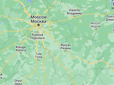 Map showing location of Lukhovitsy (54.97661, 39.0444)