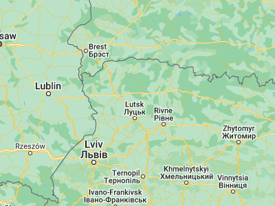 Map showing location of Lukiv (51.0521, 25.40059)