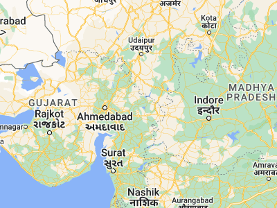 Map showing location of Lūnāvāda (23.13333, 73.61667)
