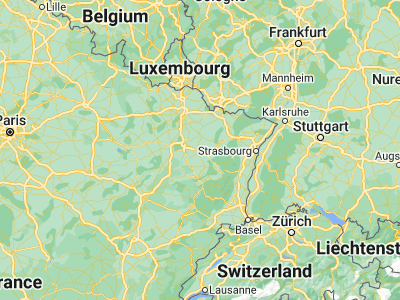 Map showing location of Lunéville (48.6, 6.5)