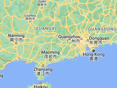 Map showing location of Luocheng (22.76482, 111.56748)