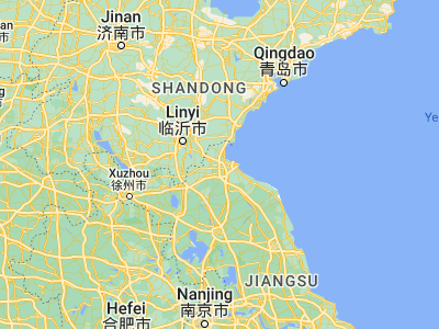 Map showing location of Luoyang (34.71081, 119.10702)