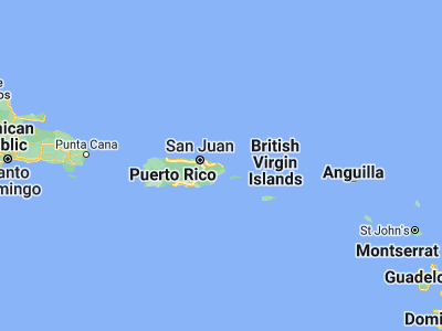 Map showing location of Luquillo (18.37245, -65.71655)