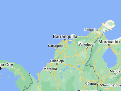 Map showing location of Luruaco (10.60921, -75.14309)