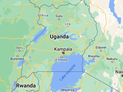 Map showing location of Luwero (0.84917, 32.47306)