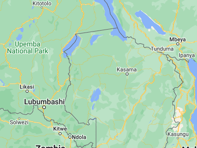 Map showing location of Luwingu (-10.2621, 29.92712)