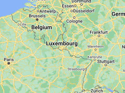 Map showing location of Luxembourg (49.61167, 6.13)