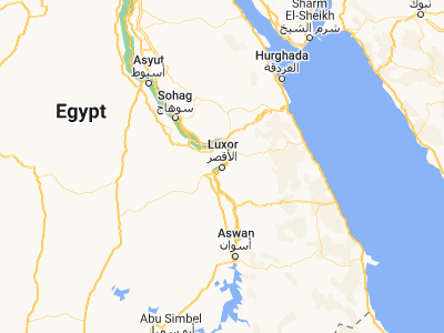 Map showing location of Luxor (25.69893, 32.6421)